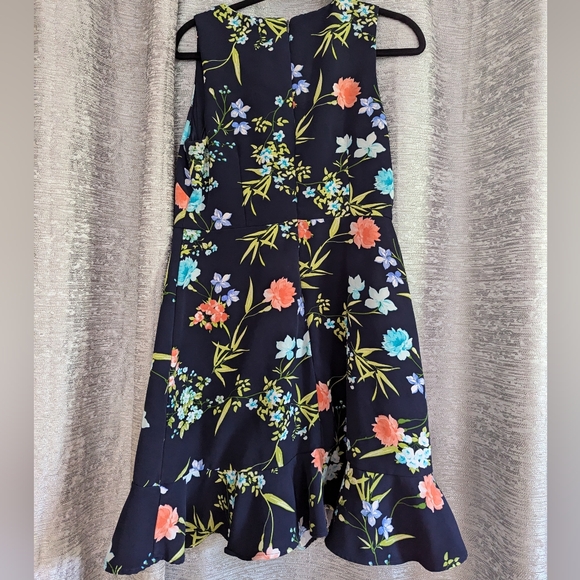 Jessica Howard Blue Flowered Dress (12P) - Picture 4 of 5